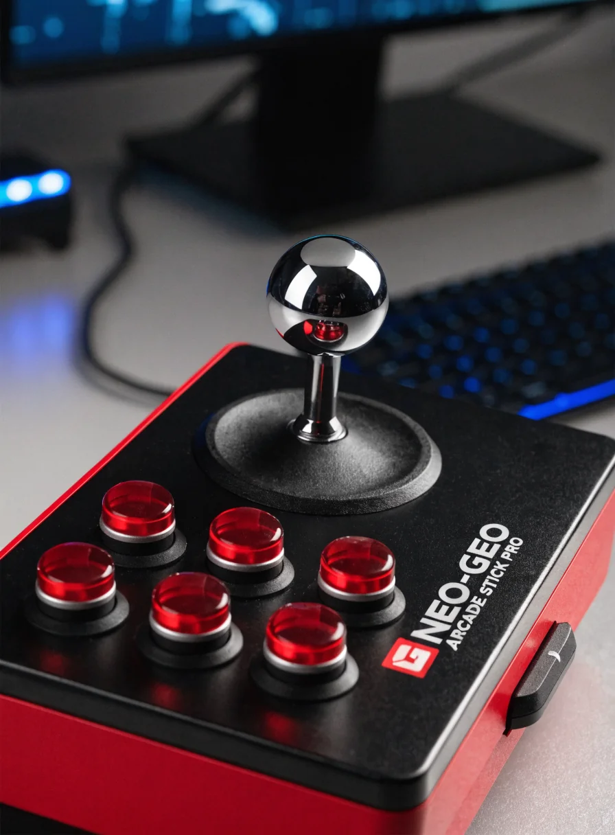 Neo Geo Arcade Stick Pro joystick and buttons close-up